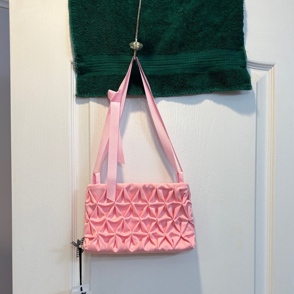 NWT Anthropologie Pink Textured Shoulder Bag